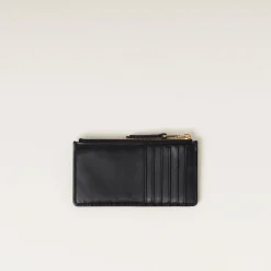 Black Matelassé Nappa Leather Envelope Wallet | Miu Miu