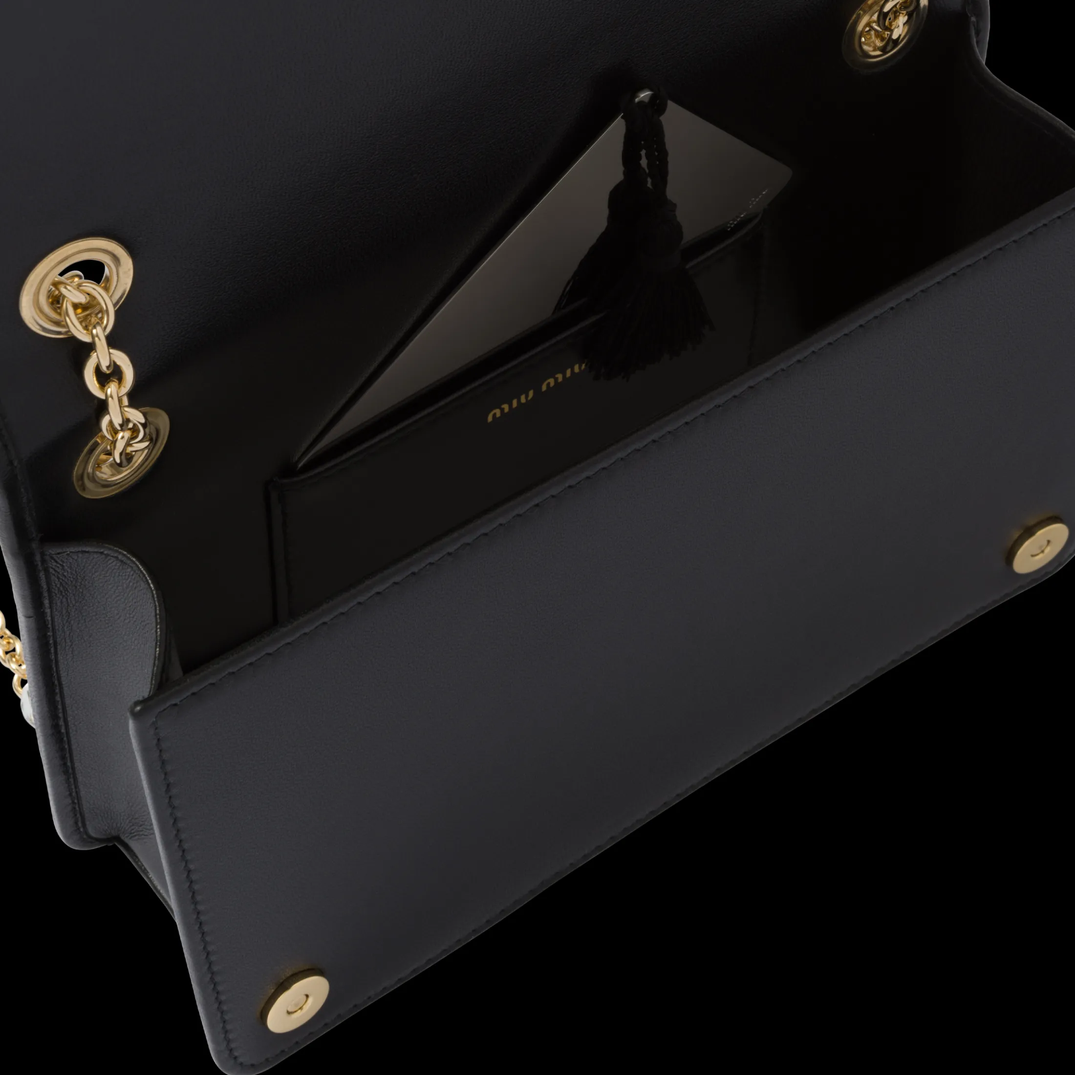 Black Matelassé Nappa Leather Mini-bag | Miu Miu