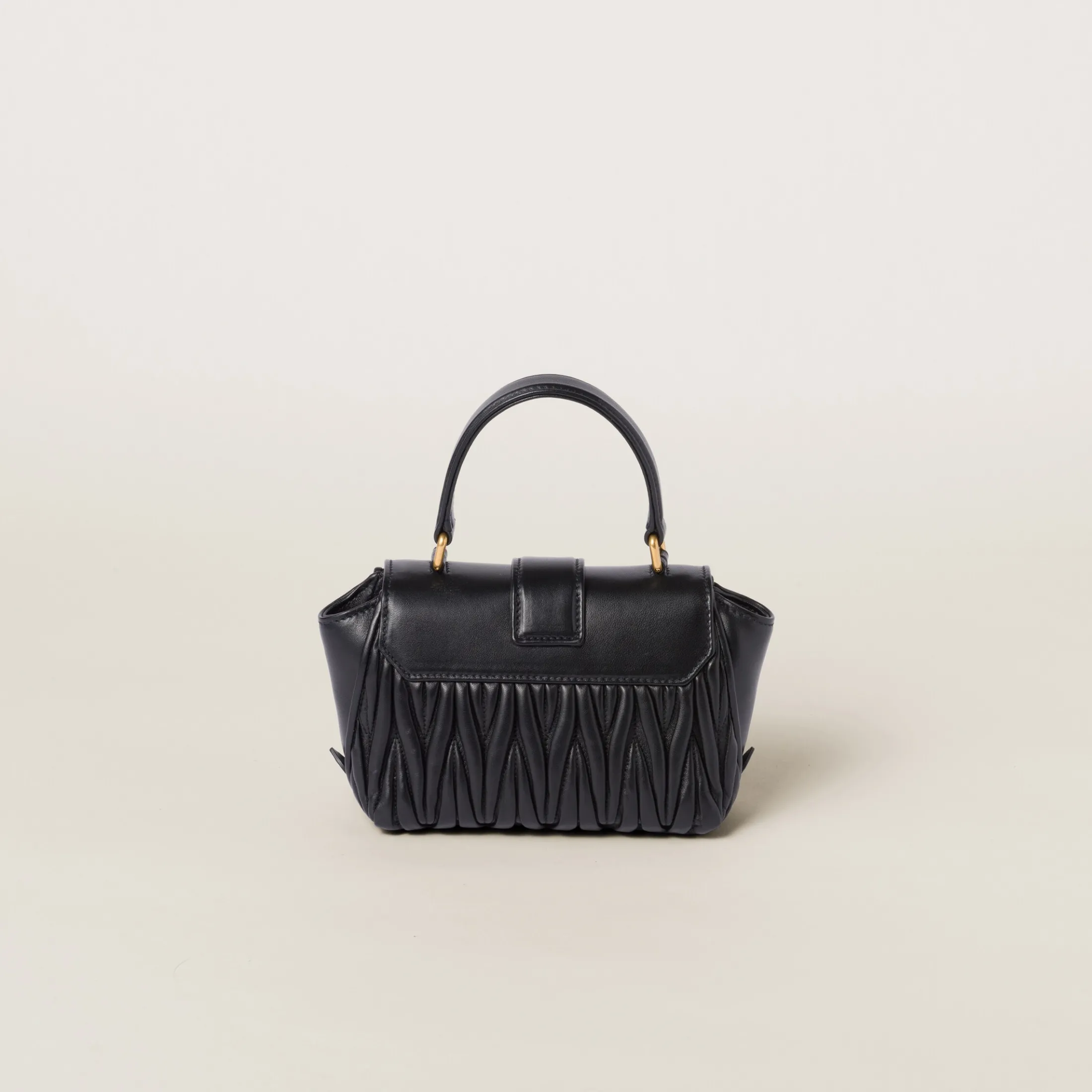 Black Matelassé Nappa Leather Mini-bag | Miu Miu