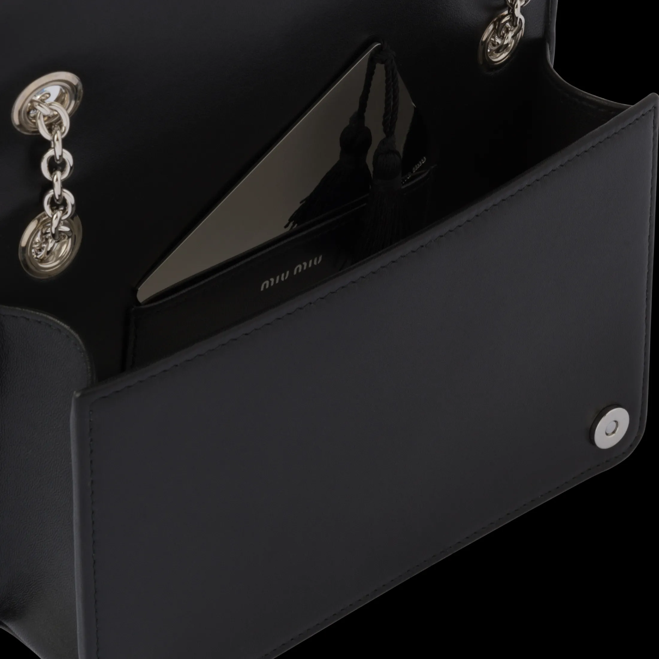 Black Matelassé Nappa Leather Mini-bag | Miu Miu