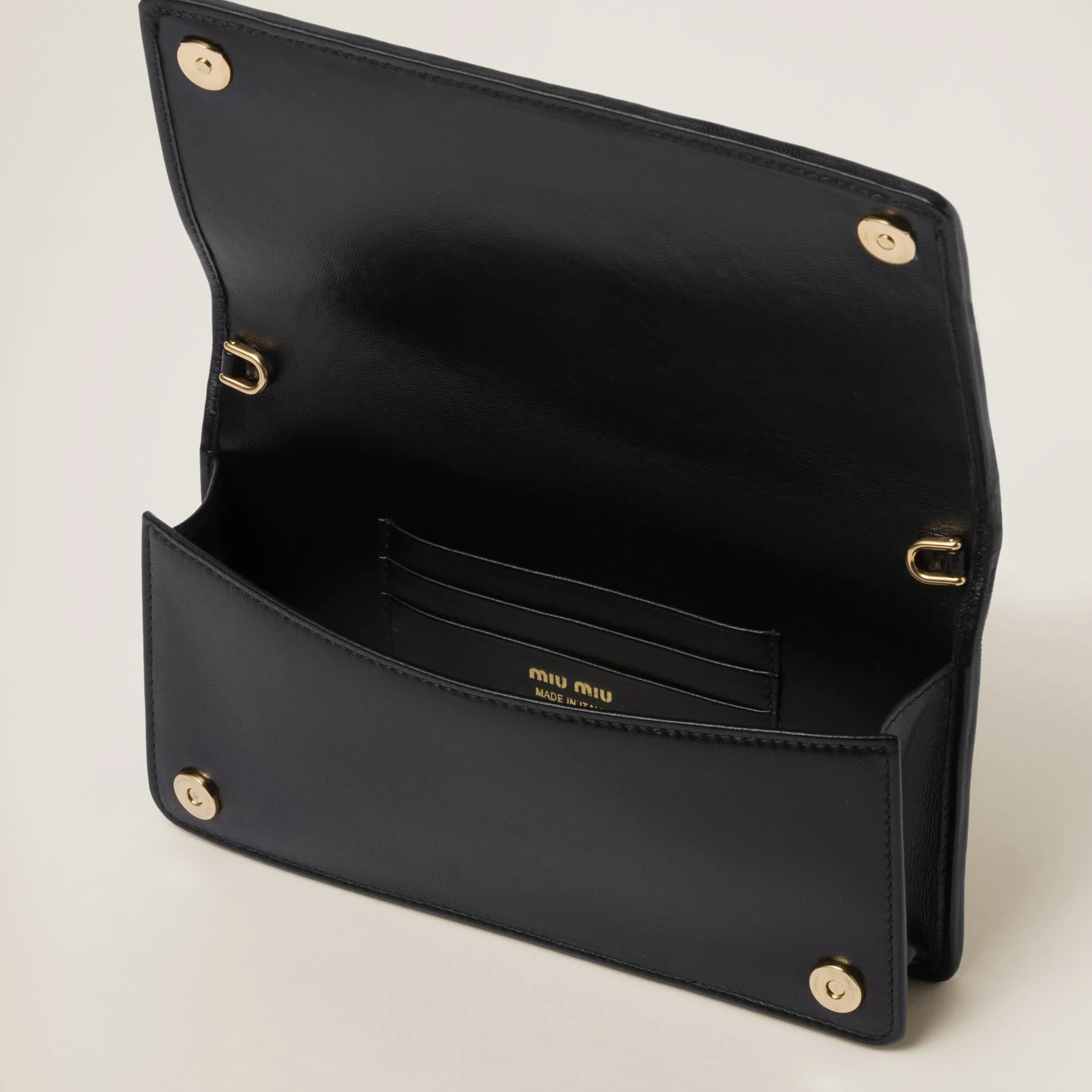 Black Matelassé Nappa Leather Smartphone Case | Miu Miu
