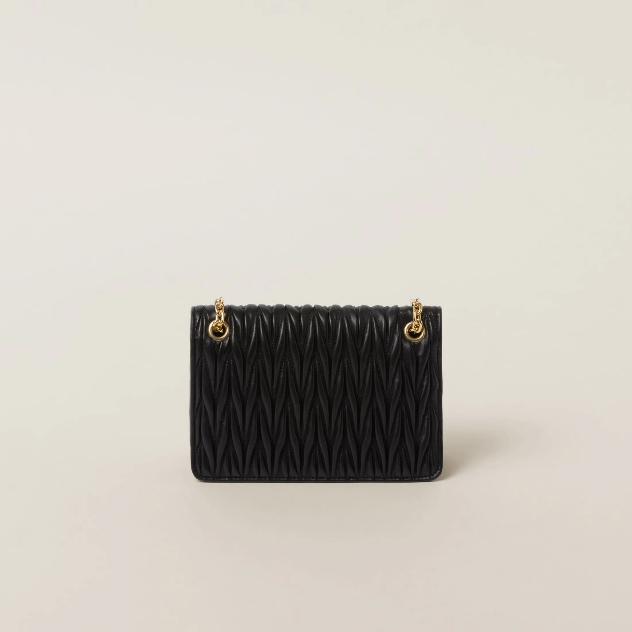 Black Matelassé Nappa Leather Mini-bag | Miu Miu