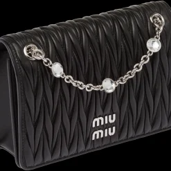 Black Matelassé Nappa Leather Mini-bag | Miu Miu