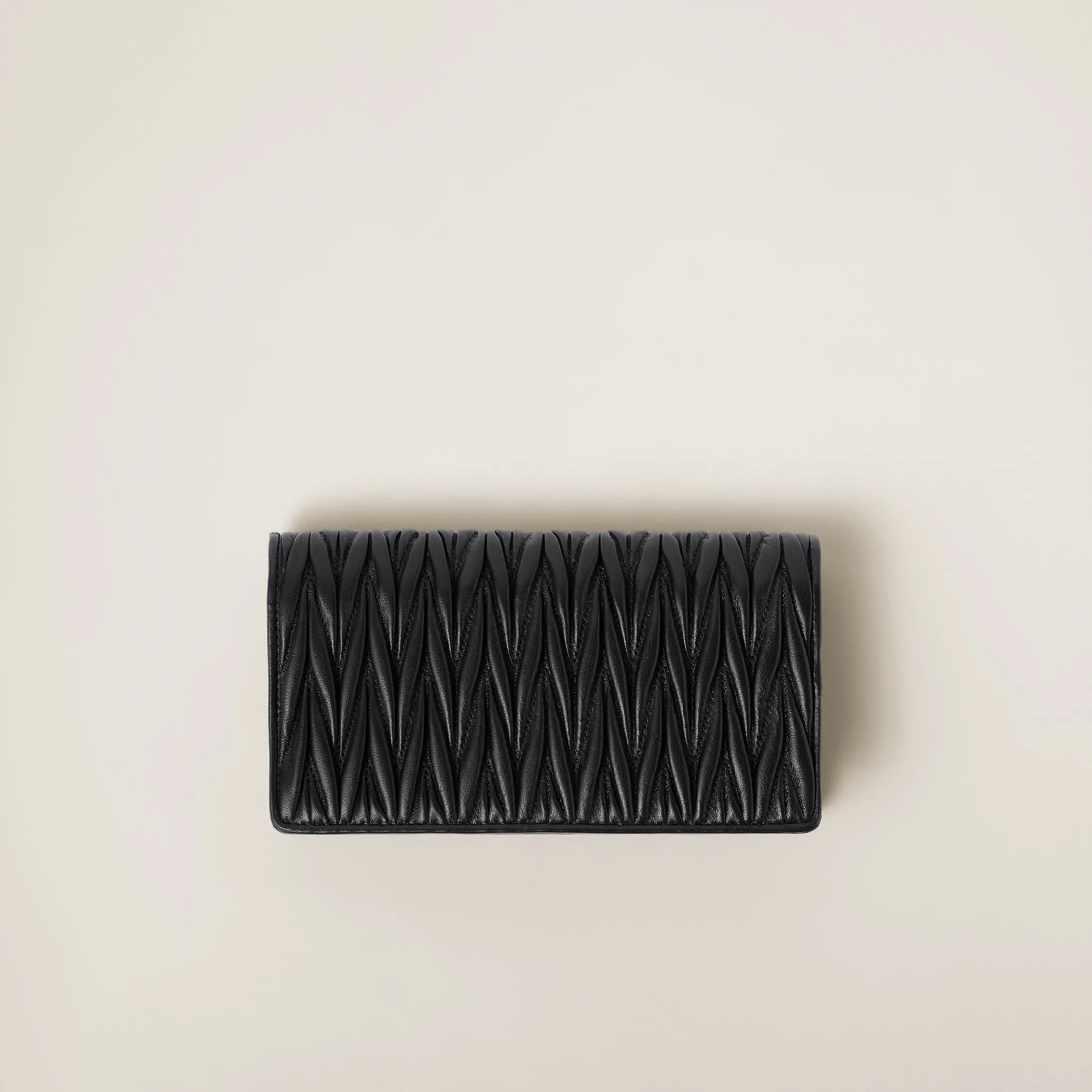 Black Matelassé Nappa Leather Smartphone Case | Miu Miu