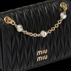 Black Matelassé Nappa Leather Mini-bag | Miu Miu