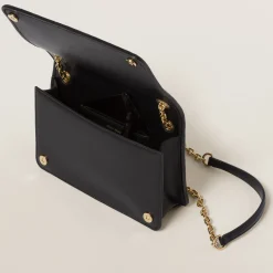 Black Matelassé Nappa Leather Mini-bag | Miu Miu