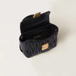 Black Matelassé Nappa Leather Mini-bag | Miu Miu