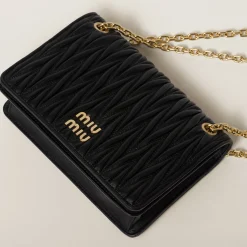 Black Matelassé Nappa Leather Mini-bag | Miu Miu