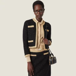 Black Matelassé Nappa Leather Shoulder Bag | Miu Miu