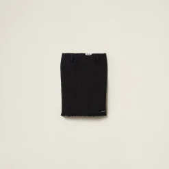 Black Matelassé Skirt | Miu Miu