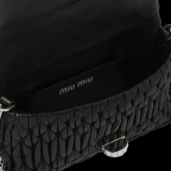 Black Miu Crystal Nappa Leather And Crystal Mini-bag | Miu Miu