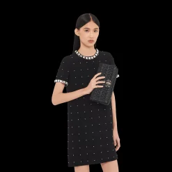 Black Miu Miu Iconic Crystal Cloqué Nappa Leather Bag | Miu Miu