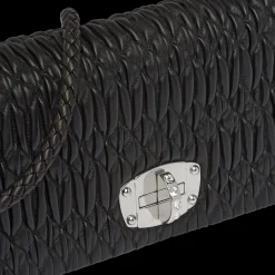 Black Miu Miu Iconic Crystal Cloqué Nappa Leather Bag | Miu Miu