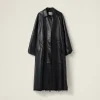 Black Nappa Leather Coat | Miu Miu