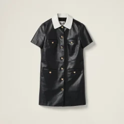 Black Nappa Leather Dress | Miu Miu