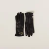 Black Nappa Leather Gloves | Miu Miu