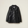 Black Nappa Leather Jacket | Miu Miu