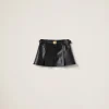 Black Nappa Leather Miniskirt | Miu Miu