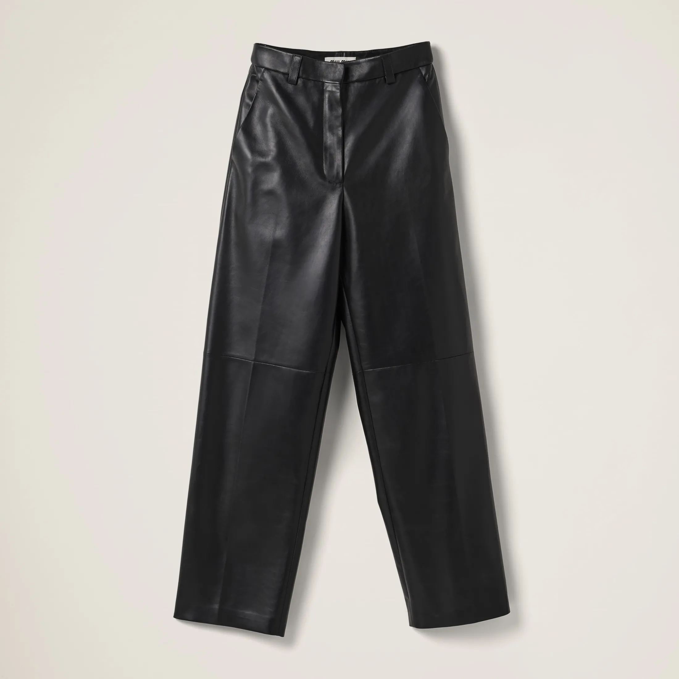 Black Nappa Leather Pants | Miu Miu