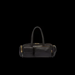 Black Nappa Leather Pocket Top-handle Bag | Miu Miu
