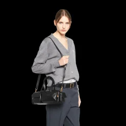 Black Nappa Leather Pocket Top-handle Bag | Miu Miu