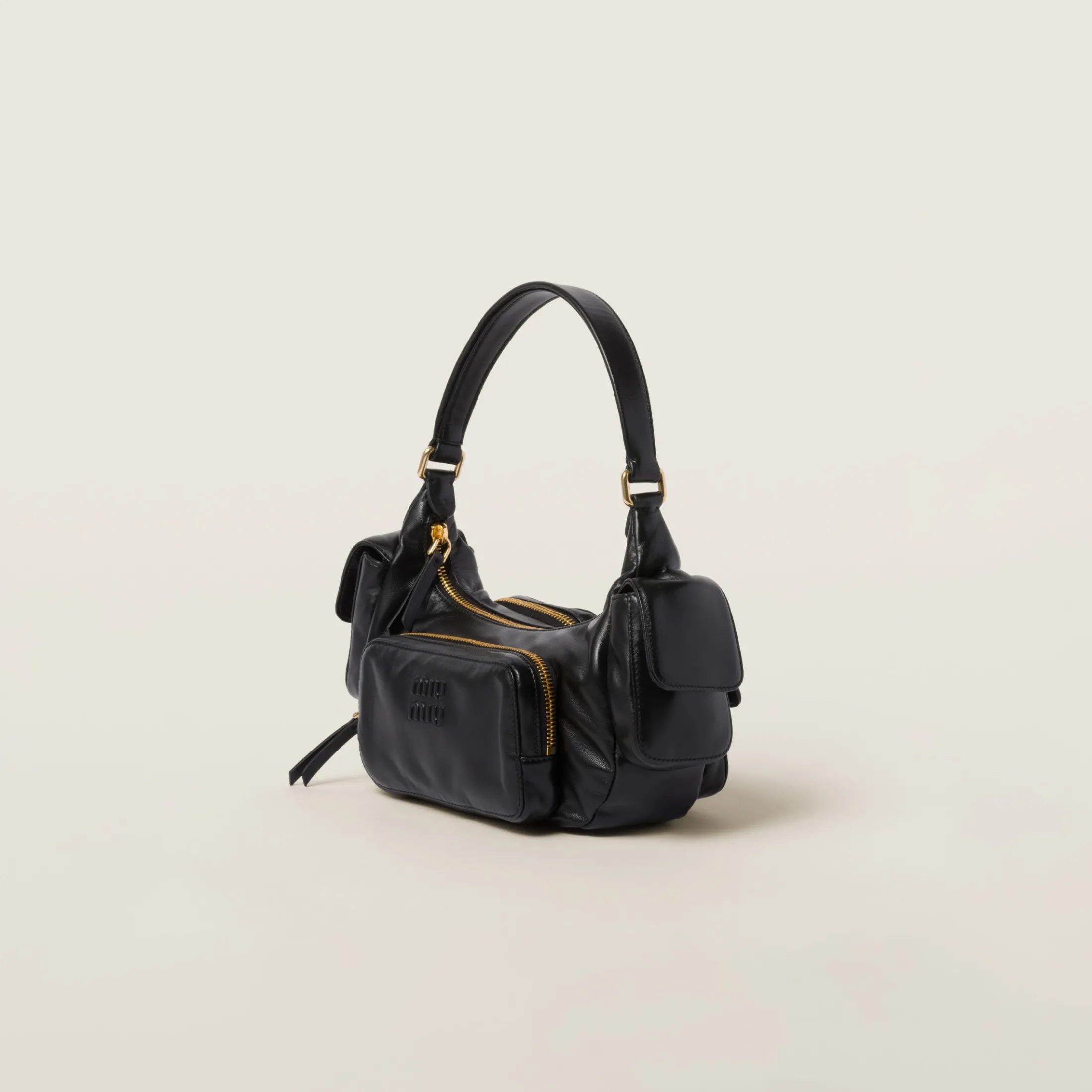 Black Nappa Leather Pocket Bag | Miu Miu