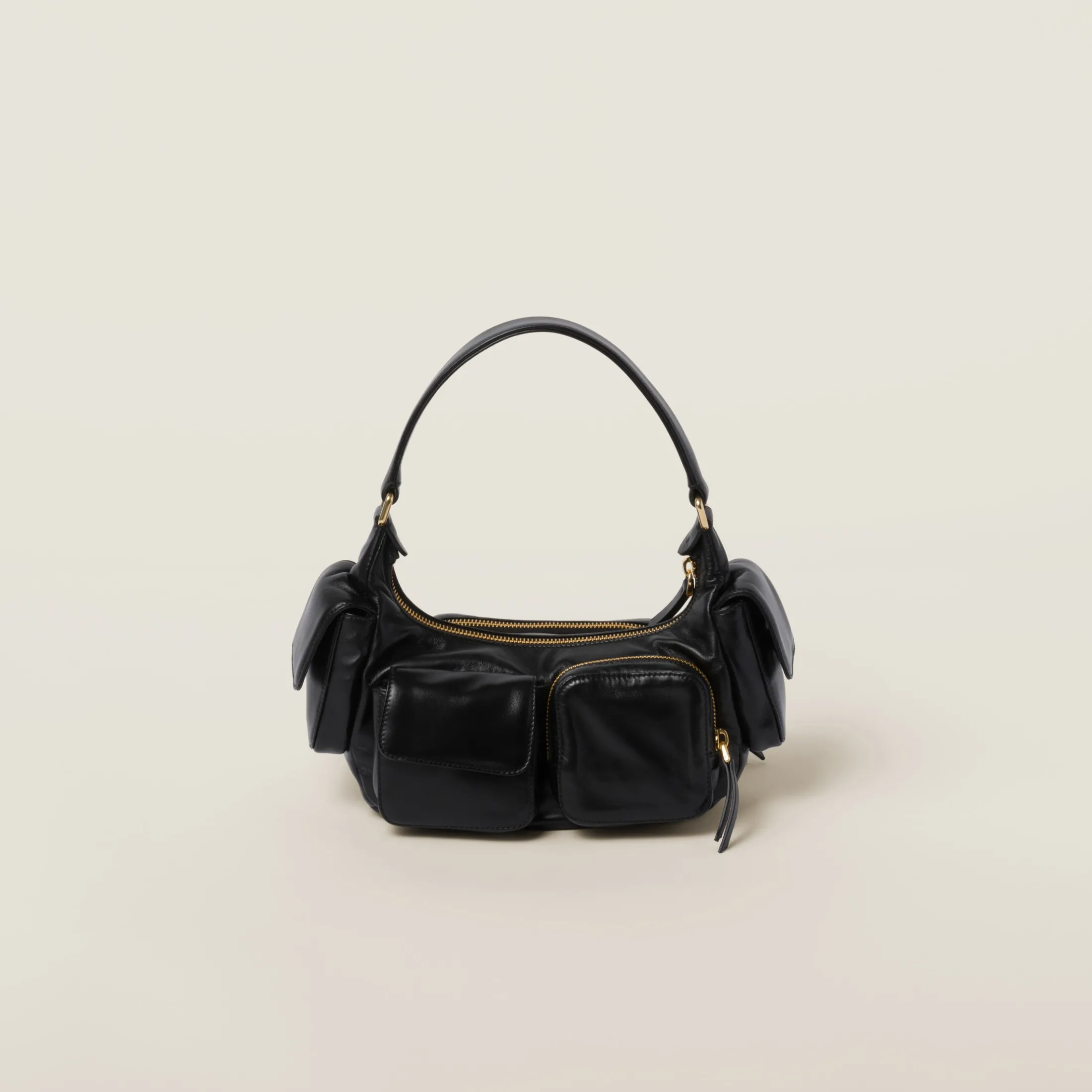 Black Nappa Leather Pocket Bag | Miu Miu