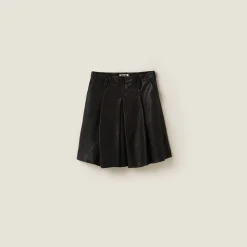 Black Nappa Leather Skirt | Miu Miu