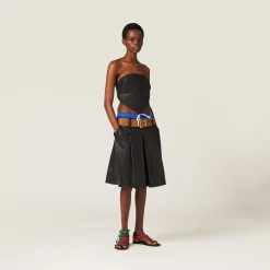 Black Nappa Leather Skirt | Miu Miu