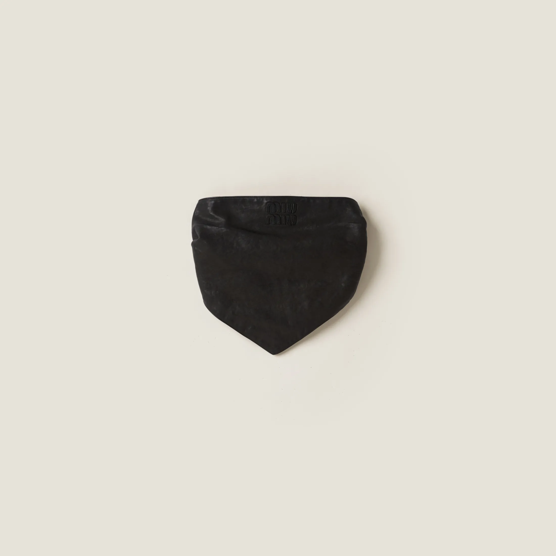 Black Nappa Leather Top | Miu Miu