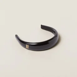 Black Patent Leather Headband | Miu Miu