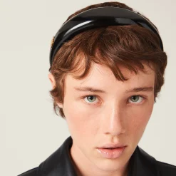 Black Patent Leather Headband | Miu Miu