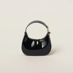 Black Patent Leather Hobo Bag | Miu Miu