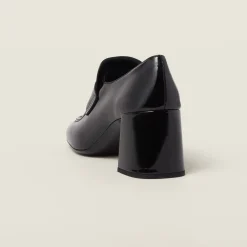 Black Patent Leather Loafers | Miu Miu