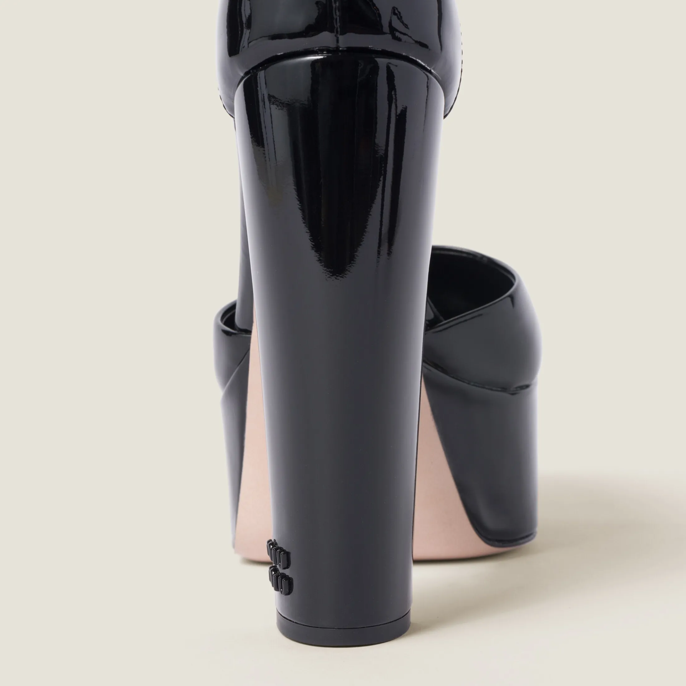 Black Patent Leather Platform Pumps | Miu Miu