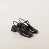 Black Patent Leather Slingback Pumps | Miu Miu