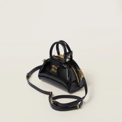 Black Patent Leather Top-handle Bag | Miu Miu