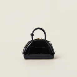 Black Patent Leather Top-handle Bag | Miu Miu