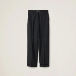 Black Pinstriped Pants | Miu Miu