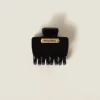 Black Plexiglas Clip | Miu Miu
