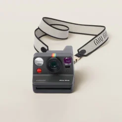 Black Polaroid X Miu Miu With Fabric Shoulder Strap | Miu Miu