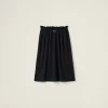 Black Ribbed Jersey Skirt | Miu Miu