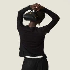 Black Ribbed Jersey T-shirt | Miu Miu