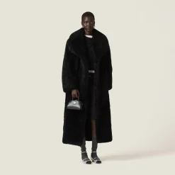 Black Ribbed Jersey T-shirt | Miu Miu