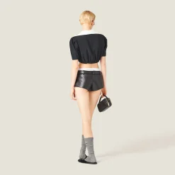 Black Sablé Shirt | Miu Miu