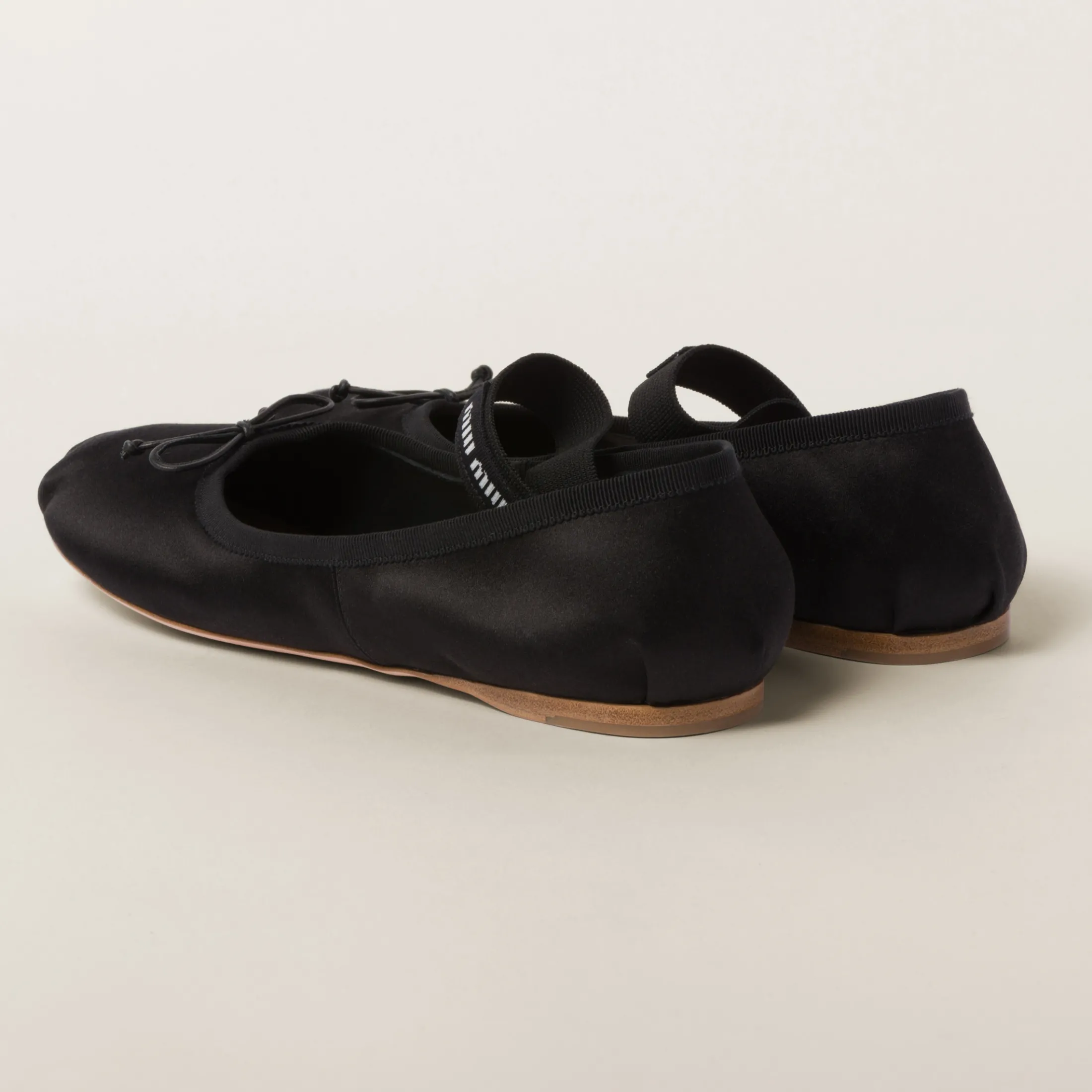 Black Satin Ballerinas | Miu Miu