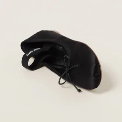 Black Satin Ballerinas | Miu Miu