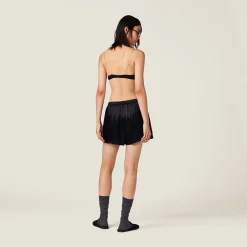 Black Satin Bra | Miu Miu