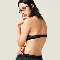 Black Satin Bra | Miu Miu