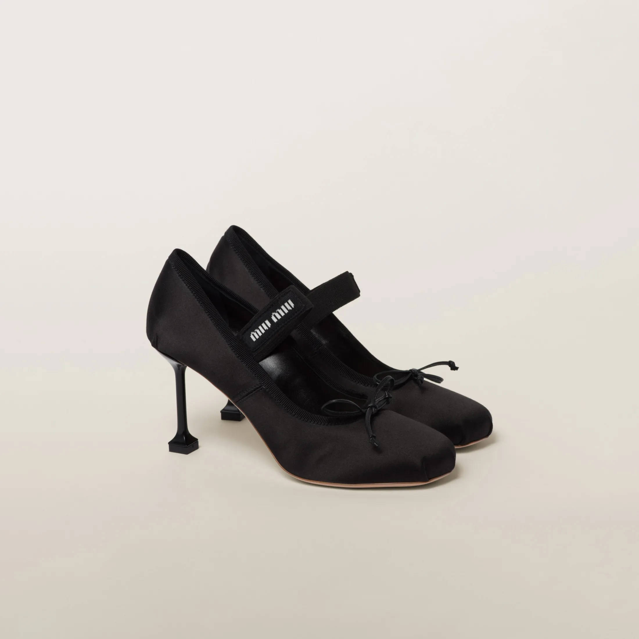 Black Satin Pumps | Miu Miu